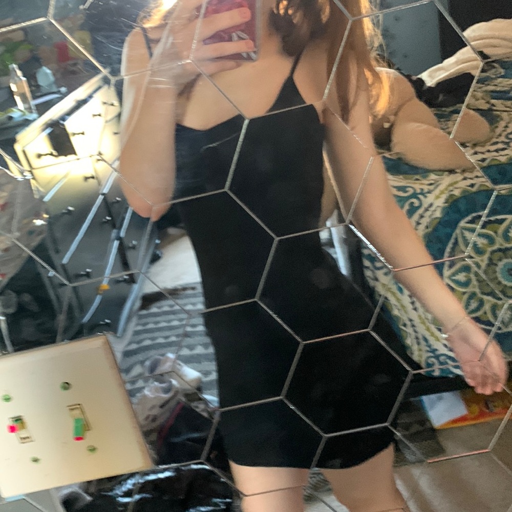 Tight black dress